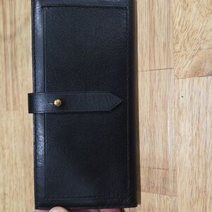 Madewell The Leather Post Wallet In Black